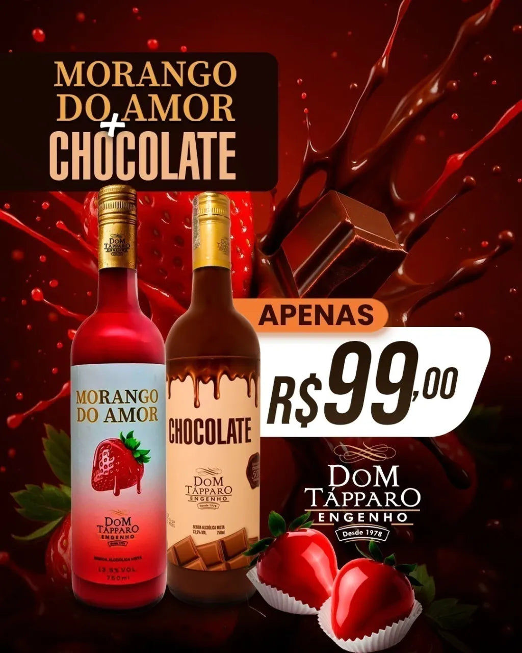 Bebidas Alcoólicas Mistas – Morango do Amor & Chocolate (Cópia) (Cópia)