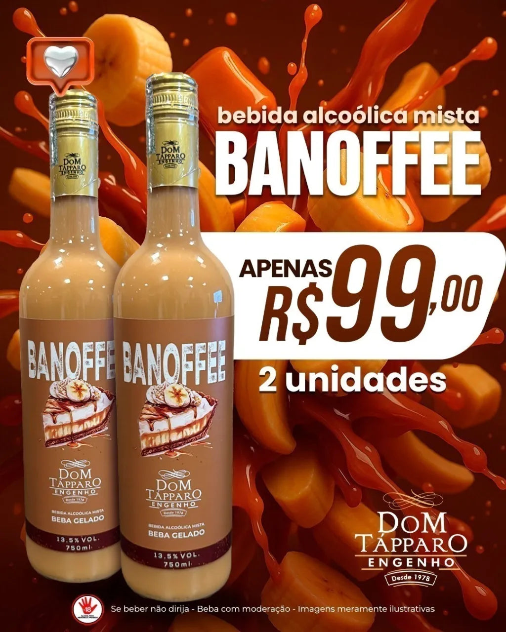Banoffee Lovers –Bebida Alcoólica Mista Banoffee 750ML 2 Un. (Cópia)